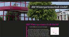 Desktop Screenshot of bm-wintergartentechnik.de